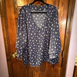 Floral Navy Blouse
